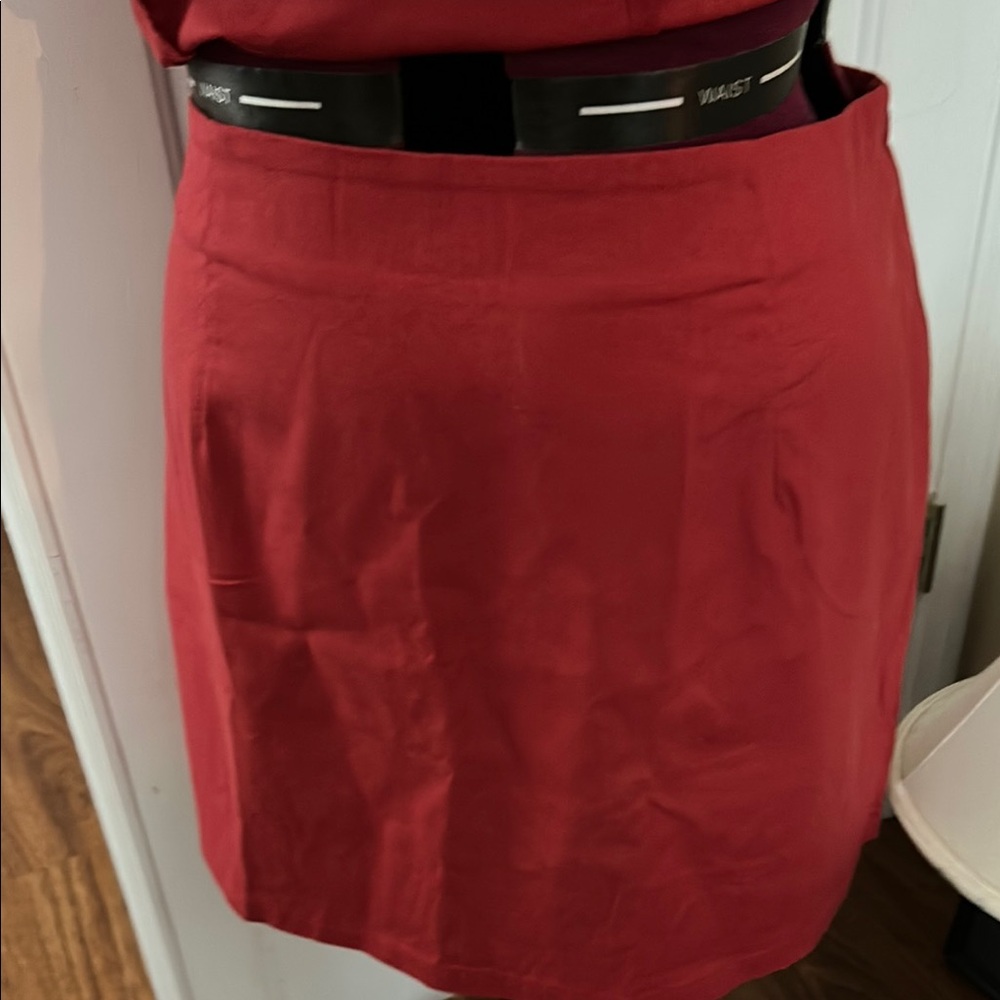 Cider Red Mini Pencil Skirt set